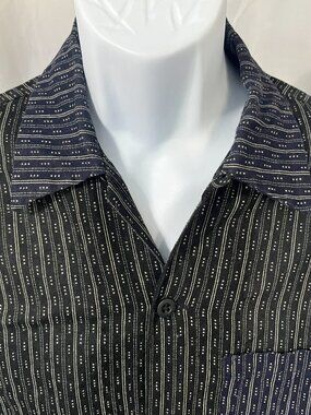 🇯🇵 Momotaro Japan Loop Collar Shirt Men's 38 M Black Blue Indigo 👔